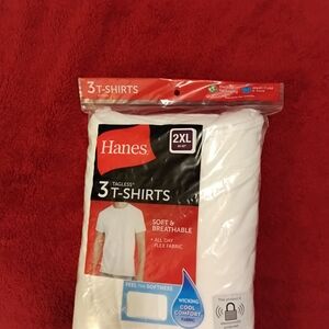 Hanes White Short Sleeve Tees 3-Pack